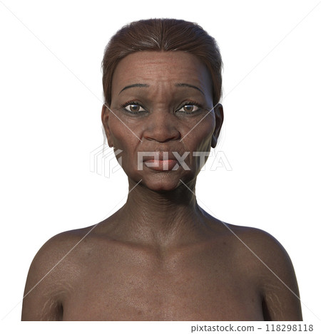 An elderly African woman, 3D illustration An elderly African woman, 3D illustration 118298118