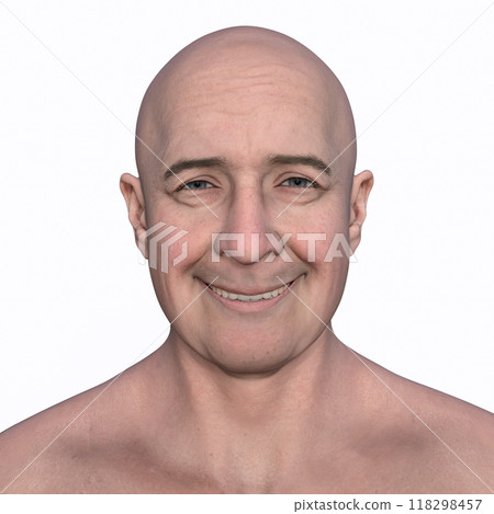 A smiling man, 3D illustration 118298457