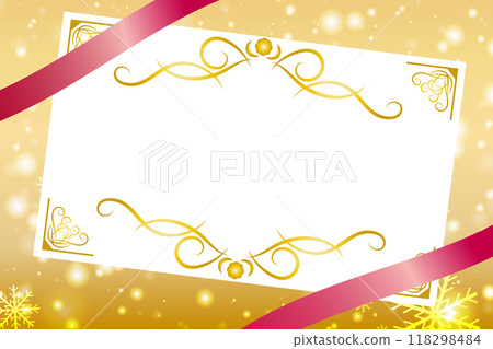 Invitation card with gold background Invitation card with gold background 118298484