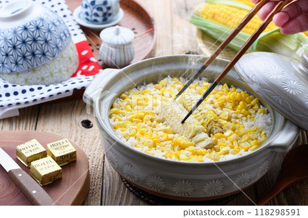 玉米飯用砂鍋煮 118298591