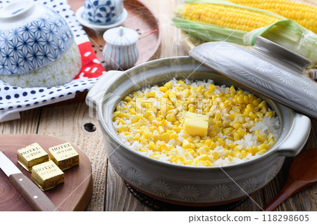 玉米飯用砂鍋煮 118298605