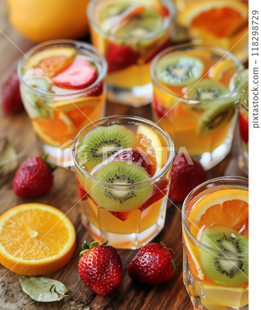 Detox water cocktail with various fruit 118298729