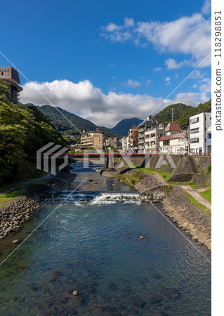 Hayakawa River flowing through Hakone Yumoto 118298851