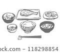 Japanese style breakfast vector illustration 118298854