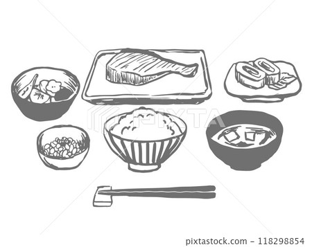 日式早餐的向量圖 日式早餐的向量圖 118298854