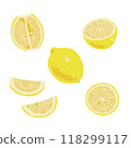 Set of sliced lemons 118299117