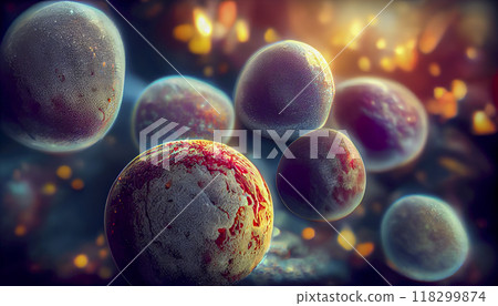 Human cells, illustration 118299874