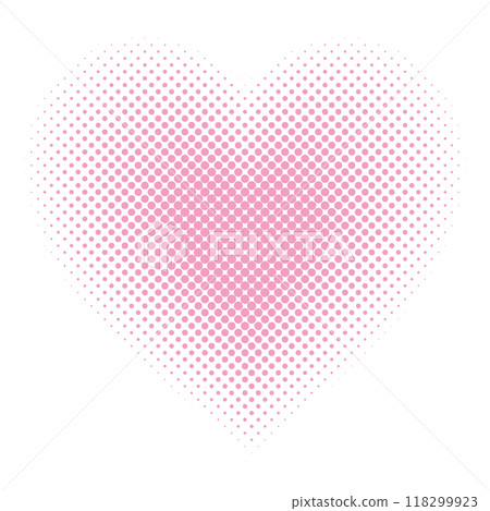 Halftone pink heart simple polka dot 118299923