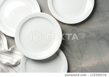 Elegant table setting on grey marble background Elegant table setting on grey marble background 118300538