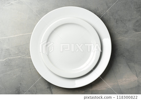 Elegant table setting on grey marble background Elegant table setting on grey marble background 118300822