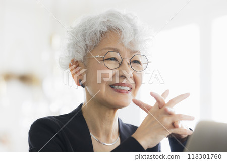 Senior woman having a meeting 118301760