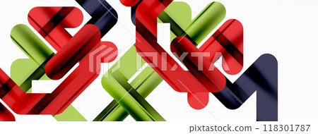 Abstract background - colorful lines composition. Technology or business digital template Abstract background - colorful lines composition. Technology or business digital template 118301787