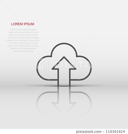 Digital service icon in flat style. Network cloud vector illustration on white isolated background. Computer technology business concept. 118301824