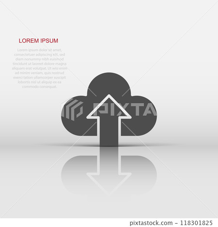 Digital service icon in flat style. Network cloud vector illustration on white isolated background. Computer technology business concept. 118301825