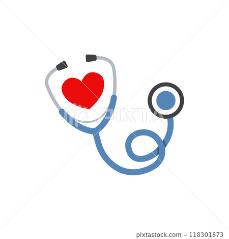 Medical stethoscope icon in flat style. Doctor instrument vector illustration on isolated background. Medicine and healthcare sign business concept. Medical stethoscope icon in flat style. Doctor instrument vector illustration on isolated background. Medicine and healthcare sign business concept. 118301873