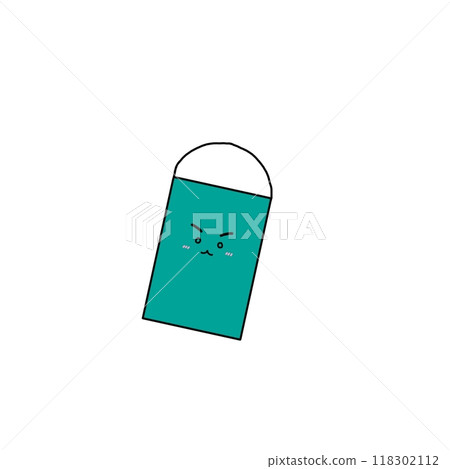 Illustration of a partially used eraser Illustration of a partially used eraser 118302112