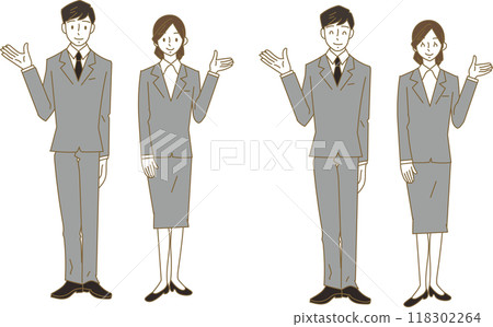 Men and women in suits to guide 118302264