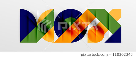 Round shapes, circles and lines minimal geometric background. Vector Illustration For Wallpaper, Banner, Background, Card, Book Illustration, landing page 118302343