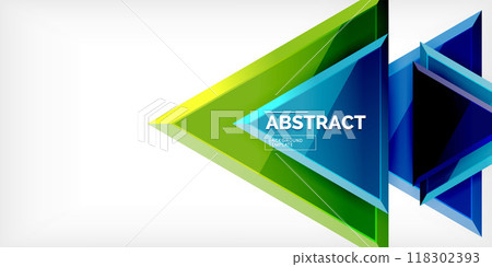 Triangle glass shapes geometric abstract background. Vector Illustration For Wallpaper, Banner, Background, Card, Book Illustration, landing page 118302393