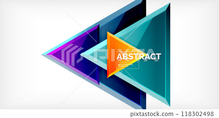 Triangle glass shapes geometric abstract background. Vector Illustration For Wallpaper, Banner, Background, Card, Book Illustration, landing page Triangle glass shapes geometric abstract background. Vector Illustration For Wallpaper, Banner, Background, Card, Book Illustration, landing page 118302498