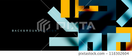 Colorful squares, lines minimal abstract background. Vector Illustration For Wallpaper, Banner, Background, Card, Book Illustration, landing page 118302604