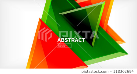 Abstract background - glossy triangles. Vector Illustration For Wallpaper, Banner, Background, Card, Book Illustration, landing page Abstract background - glossy triangles. Vector Illustration For Wallpaper, Banner, Background, Card, Book Illustration, landing page 118302694