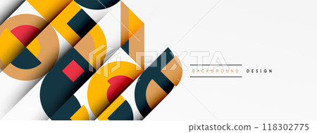 Geometric design abstract background - circles squares Geometric design abstract background - circles squares 118302775