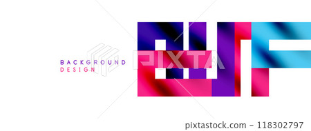 Colorful squares, lines minimal abstract background. Vector Illustration For Wallpaper, Banner, Background, Card, Book Illustration, landing page Colorful squares, lines minimal abstract background. Vector Illustration For Wallpaper, Banner, Background, Card, Book Illustration, landing page 118302797