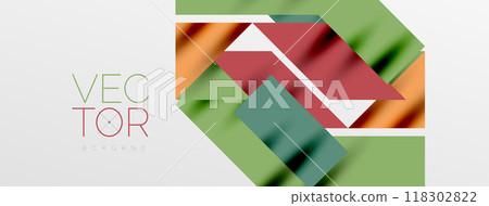 Minimal composition abstract lines and triangles background. Vector Illustration For Wallpaper, Banner, Background, Card, Book Illustration, landing page 118302822