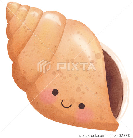 Watercolor seashell 118302878
