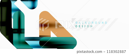 Dynamic colorful lines minimal abstract background 118302887