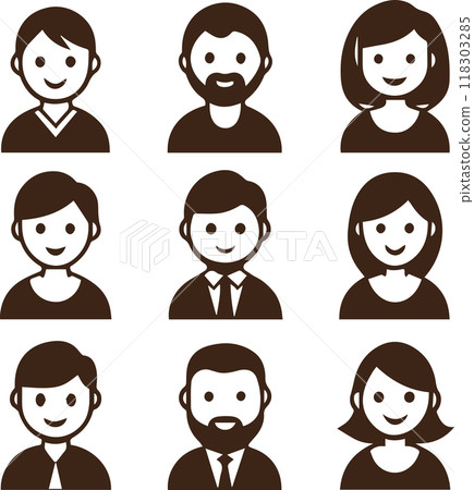 black and white avatar icon black and white avatar icon 118303285