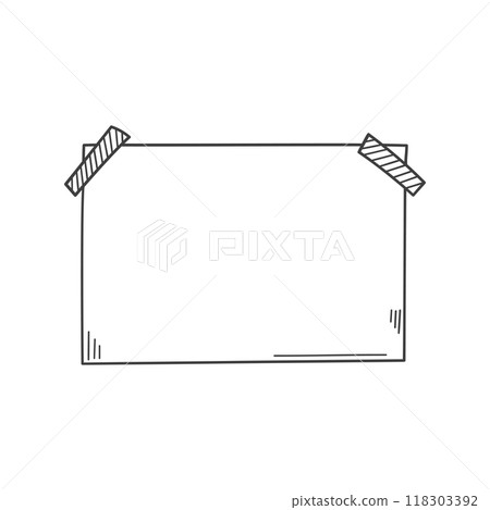 Hand drawn memo paper sheet icon in flat style. Doodle sketch vector illustration on isolated background. Doodle page sign business concept. Hand drawn memo paper sheet icon in flat style. Doodle sketch vector illustration on isolated background. Doodle page sign business concept. 118303392