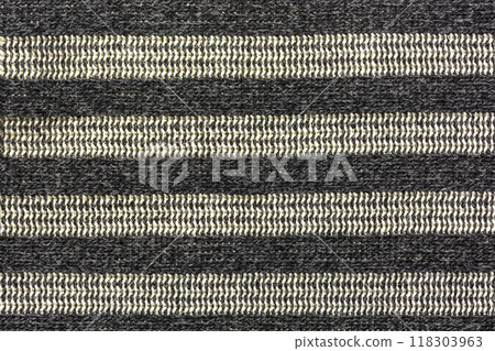 Background, texture, fabric with horizontal stripes of black and bright colors 118303963