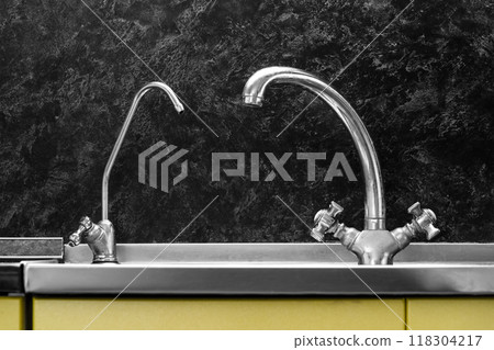 Sink zone in the kitchen Sink zone in the kitchen 118304217
