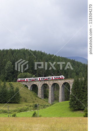 Railway bridge Chramossky viadukt near Telgart, Horehronie, Slovakia Railway bridge Chramossky viadukt near Telgart, Horehronie, Slovakia 118304270