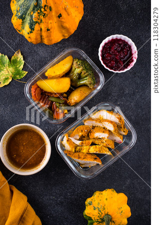Leftover Thanksgiving day dinner food Leftover Thanksgiving day dinner food 118304279