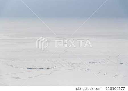 Fishermen on the ice 118304377