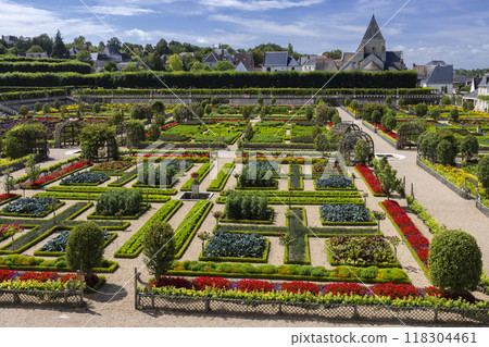 Chateau de Villandry, UNESCO World Heritage Site, Villandry, Indre-et-Loire, Pays de la Loire, France Chateau de Villandry, UNESCO World Heritage Site, Villandry, Indre-et-Loire, Pays de la Loire, France 118304461