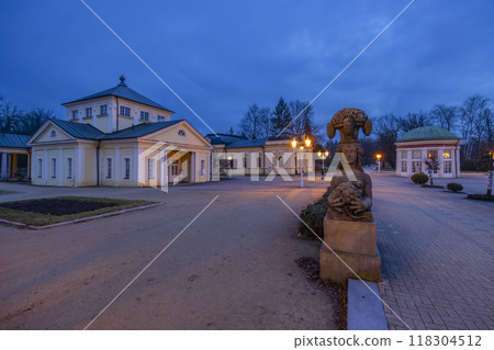 Frantiskovy lazne spa town during evening, UNESCO World Heritage Site, Western Bohemia, Czech Republic 118304512