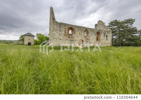 Haluzice, Romanesque church ruins, Slovakia 118304644