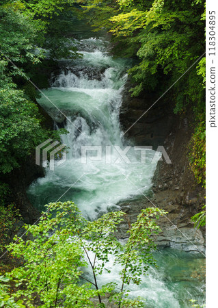 豐名四十八瀧瀑布的夏日風景 118304895