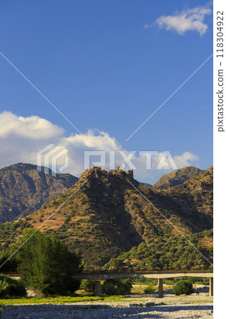 Castello Ruffo di Amendolea runs near Condofuri, Calabria region, Italy 118304922