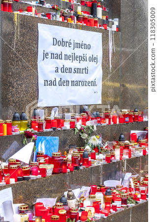 Remembering after the death of the former president Vaclav Havel in December 2011, Prague, Czech Republic 118305009