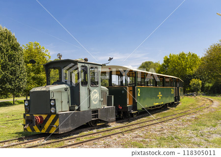 narrow gauge railway in Gemenc-Dunapart, Hungary narrow gauge railway in Gemenc-Dunapart, Hungary 118305011