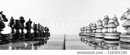 Chess pieces on the board Chess pieces on the board 118305190