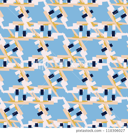 Textile motif seamless pattern. Lux fabric design textile swatch ladies dress, man shirt all over print block.  118306027