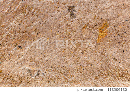 polished armenian pink tuff stone on wall 118306180