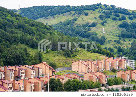 above view of new urban house in Tsaghkadzor 118306189