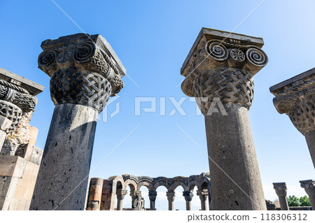 ionic capital of columns of Zvartnots Cathedral 118306312
